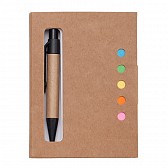 Notes 80x110/100k gładki Eco z długopisem, beżowy  (R73667.13)