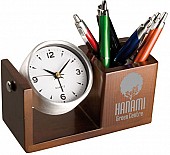 Zegar biurkowy - brązowy - (GM-22918-01)