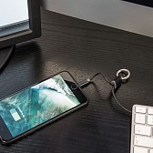 Kabelki do iPhone i Android z brelokiem - czarny - (GM-20618-03)