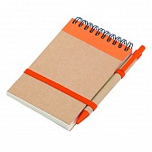 Notes eco 90x140/70k gładki z długopisem, pomarańczowy/beżowy  (R73795.15)
