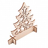 Drewniana wycinanka choinka Christmas tree, beżowy  (X91024.13)