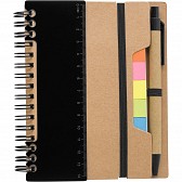 Zestaw do notatek, notatnik, długopis, linijka, karteczki samoprzylepne (V2991-03)