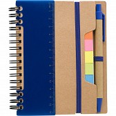 Zestaw do notatek, notatnik, długopis, linijka, karteczki samoprzylepne (V2991-11)