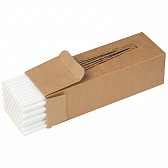 Zestaw 100 papierowych słomek do picia - biały - (GM-81491-06)