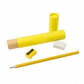 Zestaw szkolno-biurowy Tubey, żółty (R73733.03)