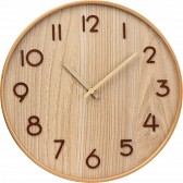 Zegar ścienny drewniany - beżowy - (GM-42591-13)
