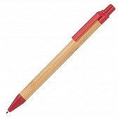 Długopis bambusowy - czerwony - (GM-13211-05)