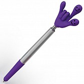 Długopis plastikowy CrisMa Smile Hand - fioletowy - (GM-13415-12)