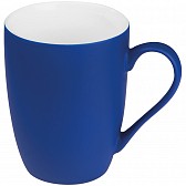 Kubek ceramiczny - gumowany - niebieski - (GM-80655-04)