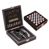 Drewniany zestaw do wina - brązowy - (GM-84037-01)