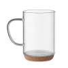 Kubek szklany 400ml z korkiem - LISBO (MO6470-22)