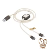 Kabel do ładowania z łusek kawowych i bawełny z recyklingu (V1343-16)