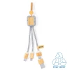 Kabel do ładowania z bambusa i filcu RPET (V1346-19)