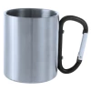 Metalowy kubek 210 ml z karabińczykiem (V8437/A-03)