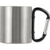 Metalowy kubek 185 ml z karabińczykiem (V0646-03)