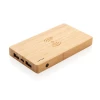 Bambusowy, bezprzewodowy power bank 4000 mAh (P322.029)