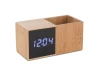 Zegar z przybornikiem na biurko BAMBOO (GA-03089)