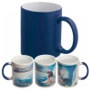 Kubek ceramiczny do sublimacji zmieniający kolor 300 ml - niebieski - (GM-83438-04)