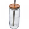 Szklanka z pokrywką i rurką 650 ml - przeźroczysty - (GM-83842-66)