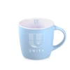 Kubek Handy Velvet 320ml baby blue/biały (M524)