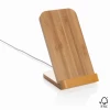 Bambusowa ładowarka bezprzewodowa 5W, stojak na telefon (P308.359)