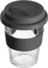 Szklany kubek z pokrywką 300 ml - czarny - (GM-62572-03)