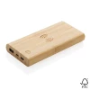 Bambusowy, bezprzewodowy power bank 8000 mAh, ładowarka bezprzewodowa 5W (P322.359)