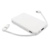Power bank 5000 mAh ze zintegrowanymi kablami, adapter w komplecie | Presley (V0905-02)