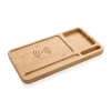 Bambusowa ładowarka bezprzewodowa 10W, organizer na biurko (P308.399)