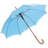 Parasol automatyczny z drewnianą rączką 105 cm - jasnoniebieski - (GM-45131-24)