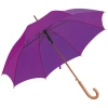 Parasol automatyczny z drewnianą rączką 105 cm - fioletowy - (GM-45131-12)