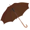Parasol automatyczny z drewnianą rączką 105 cm - brązowy - (GM-45131-01)