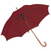 Parasol automatyczny z drewnianą rączką 105 cm - bordowy - (GM-45131-02)