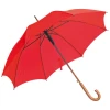 Parasol automatyczny z drewnianą rączką 105 cm - czerwony - (GM-45131-05)