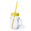 Słoik do picia 500 ml ze słomką (V8983-08)