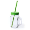 Słoik do picia 500 ml ze słomką (V8983-06)