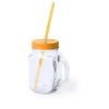 Słoik do picia 500 ml ze słomką (V8983-07)