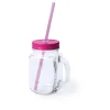Słoik do picia 500 ml ze słomką (V8983-31)