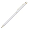 Długopis aluminiowy Touch Tip Gold, biały (R73409.06)