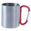 Metalowy kubek 210 ml z karabińczykiem (V8437/A-05)