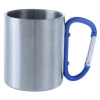 Metalowy kubek 210 ml z karabińczykiem (V8437/A-11)