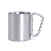 Metalowy kubek 210 ml z karabińczykiem (V8437/A-32)