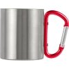 Metalowy kubek 185 ml z karabińczykiem (V0646-05)