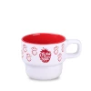 Kubek Astrid Duo 230ml biały/czerwony (M546)