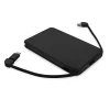 Power bank 5000 mAh ze zintegrowanymi kablami, adapter w komplecie | Presley (V0905-03)