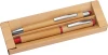 Zestaw piśmienniczy bambusowy - czerwony - (GM-12558-05)