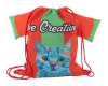 CreaDraw T Kids RPET personalizowany worek ze sznurkami dla dzieci - czerwony (AP716553-05)