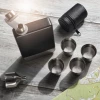 Zestaw Piersiówka, kieliszki i lejek Schwarzwolf TAHAT - czarny - (GM-F5001200AJ3-03)