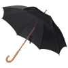 Parasol automatyczny, drewniany NANCY - czarny (GE-5131-03)