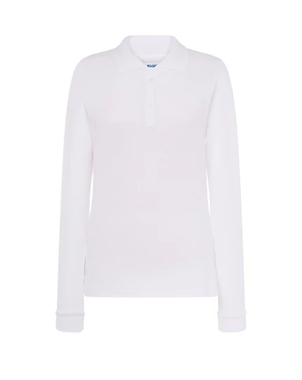 Koszulka polo damska z długim rękawem POPL 200 LS WH XL